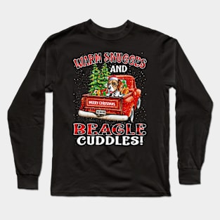 Warm Snuggles And Beagle Cuddles Ugly Christmas Sweater Long Sleeve T-Shirt